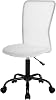 Home Office Chair Mid Back Mesh Desk Chair Armless Computer Chair Ergonomic Task Rolling Swivel Chair Back Support Adjustable Modern Chair with Lumbar Support White