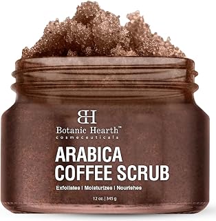 Botanic Hearth Arabica Coffee Body Scrub Exfoliating Body Scrub Act As Body Exfoliator & Helps With Moisturizing Skin, Acne, Cellulite, Dead Skin Scars, Wrinkles 12 Oz