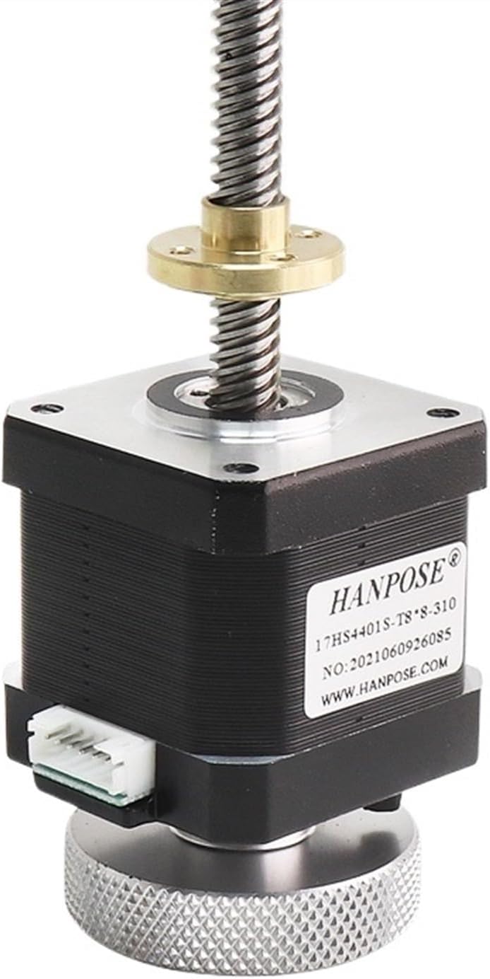 Nema17 Handwheel screw motor 40mm 1.7A 42 motor 17HS4401S-T8*4 310mm Screw Rod Linear Z-Motor with Trapezoidal Lead Srew for 3D(17HS4401S T8x4-310MM)