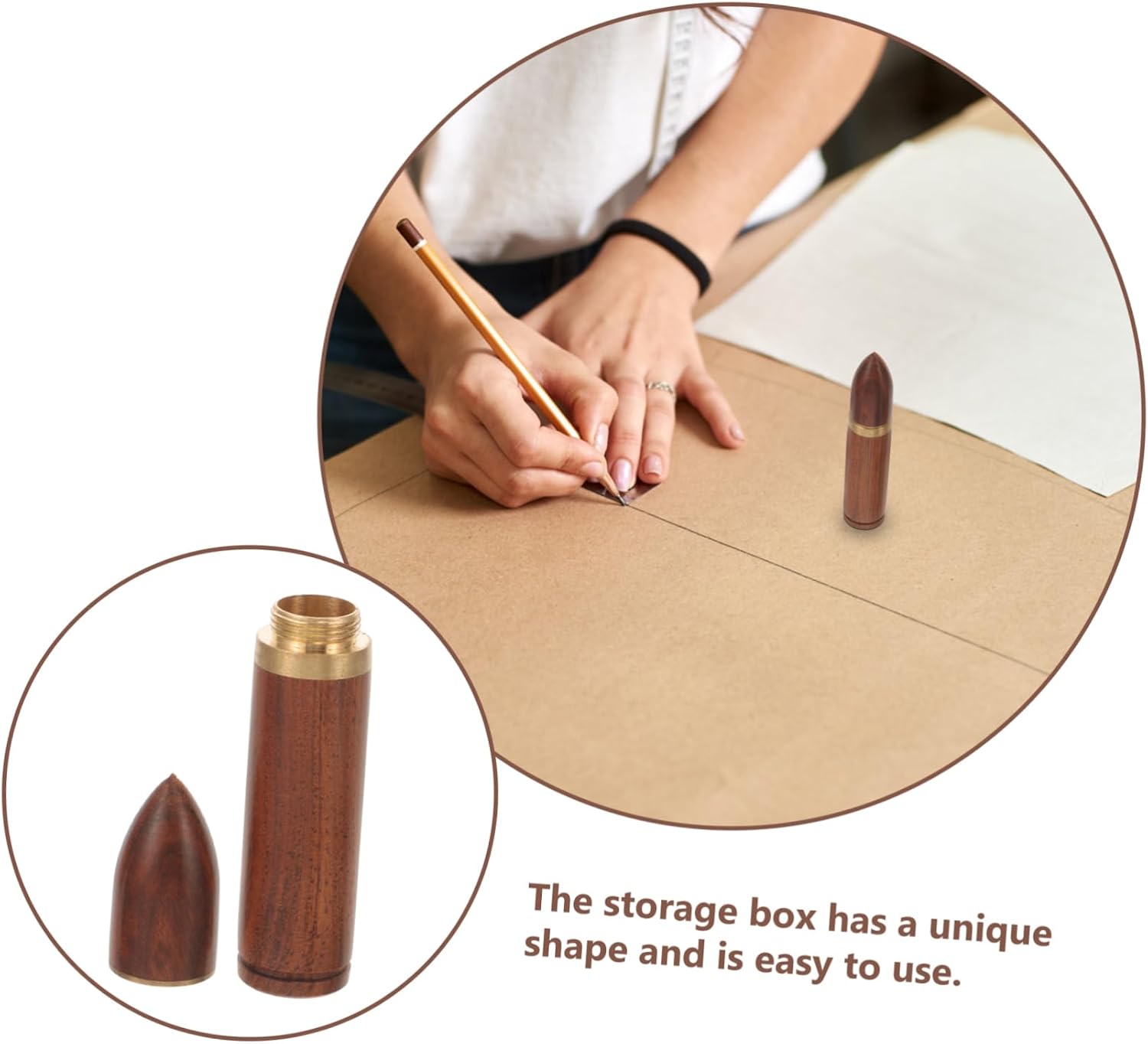 VILLFUL Wooden Sewing Needle Case and Storage for Knitting Needles for Sewing and Quilting Amateurs Unique Design for Easy Insertion