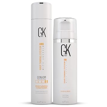 Global Keratin GK Hair Moisturizing Conditioner 300ml I Leave in Conditioner Cream 130ml
