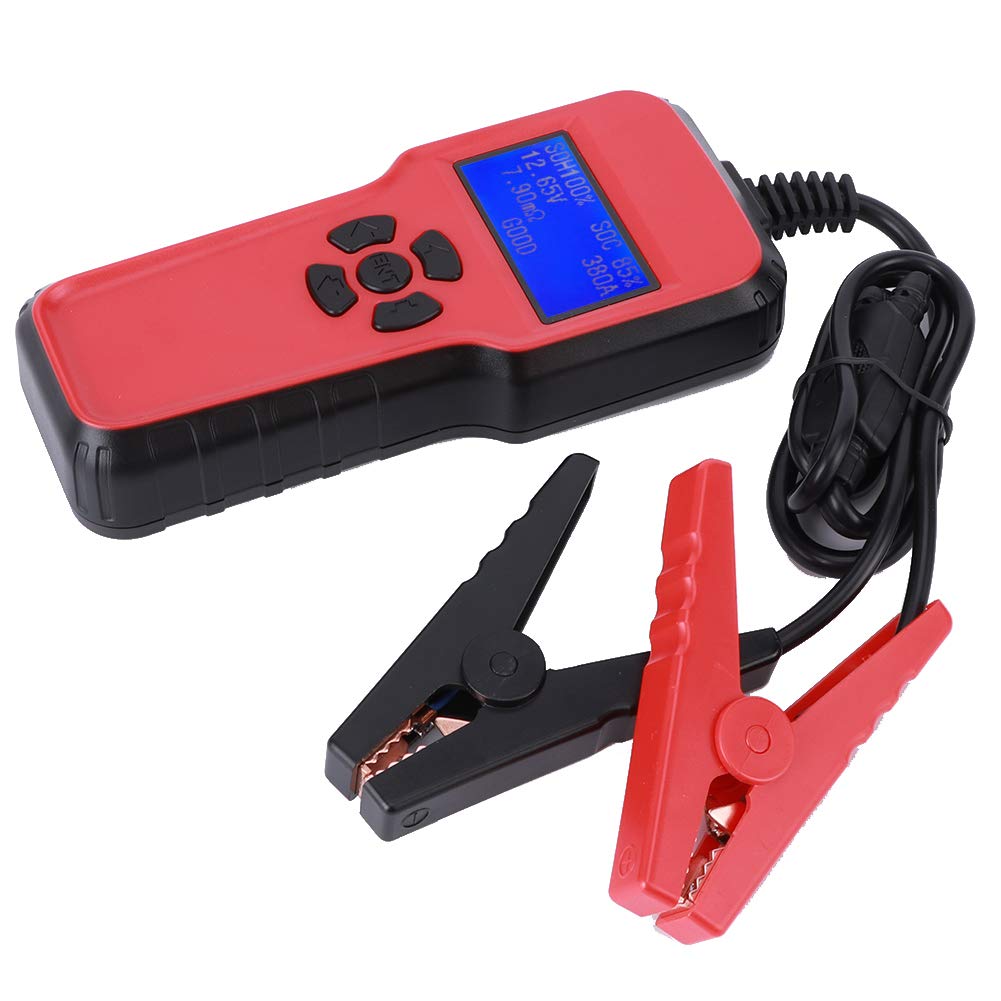 Aramox Testeur de Batterie de Voiture AE1801, Analyseur de Batterie ABS PC pour Batteries de Démarrage 12 V, Rétroéclairage LCD 2,4 Pouces, Tests de Charge de Démarrage de, 6 V à 18 pour les
