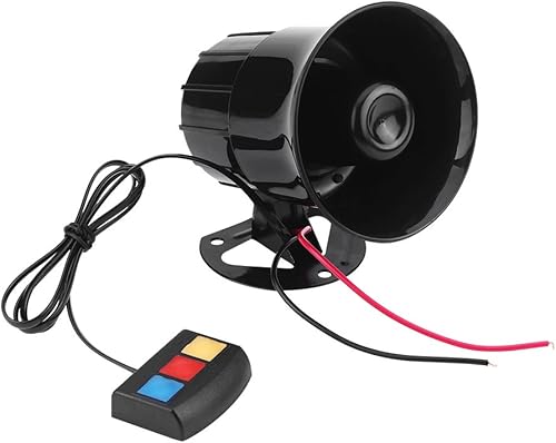 Miniatura 4 de Bocina de la motocicleta, 12 V 30 W coche motocicleta alarma alarma sirena cuerno 3 sonido fuerte altavoz