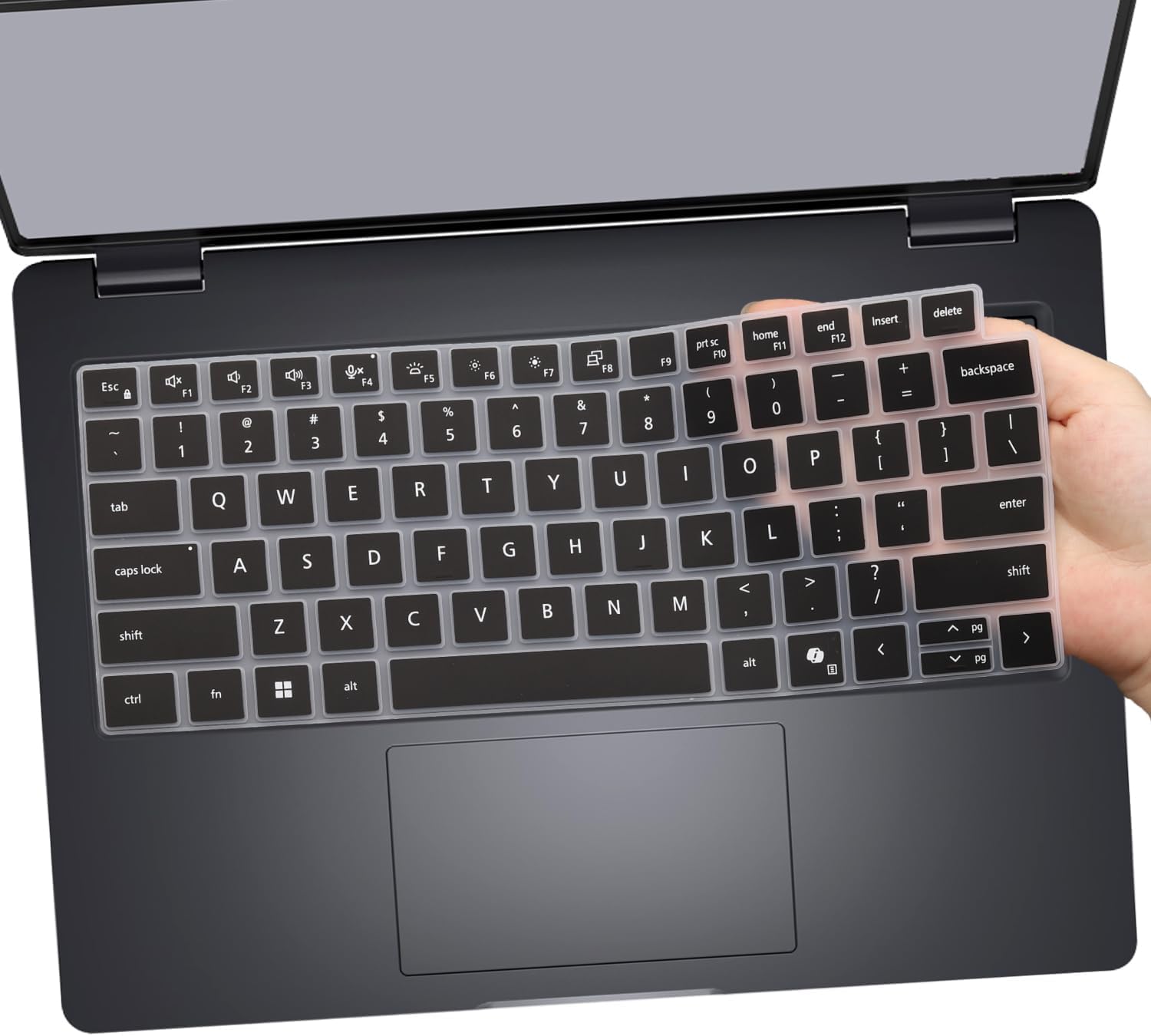 RAYA Silicone Keyboard Skin Cover for Dell Pro 13 [ PB13250 ] & Dell Pro 13 Plus [ PB13255 ] Laptop (Black)-picture-36