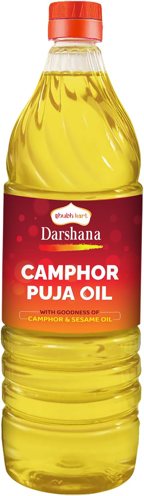 - Darshana Camphor Puja Oil for Puja, Festivals, Havan, Spiritual | Til |Camphor Fragrance |Long Lasting Deepam for Daily Items (900 Ml/Pack) Non-Edible
