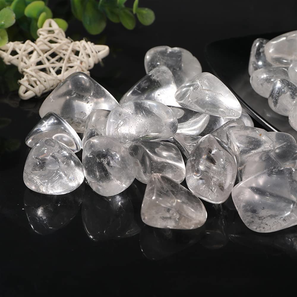 Natural Magic 3.53 oz de Cuarzo Transparente Pulido, Grava Grande, Cristales Blancos, Piedras Naturales, decoración de Acuario, Adornos for el hogar Cristales y Piedras