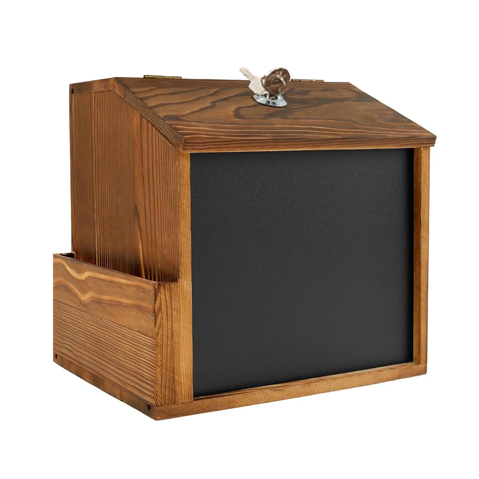 Wahlurne Mit | Retro Losboxen | Holz Retro Wandkasten Mit Schreibtafel Für Spendensammlung Kirche Verlosung Briefe Gemeinde Charity Events