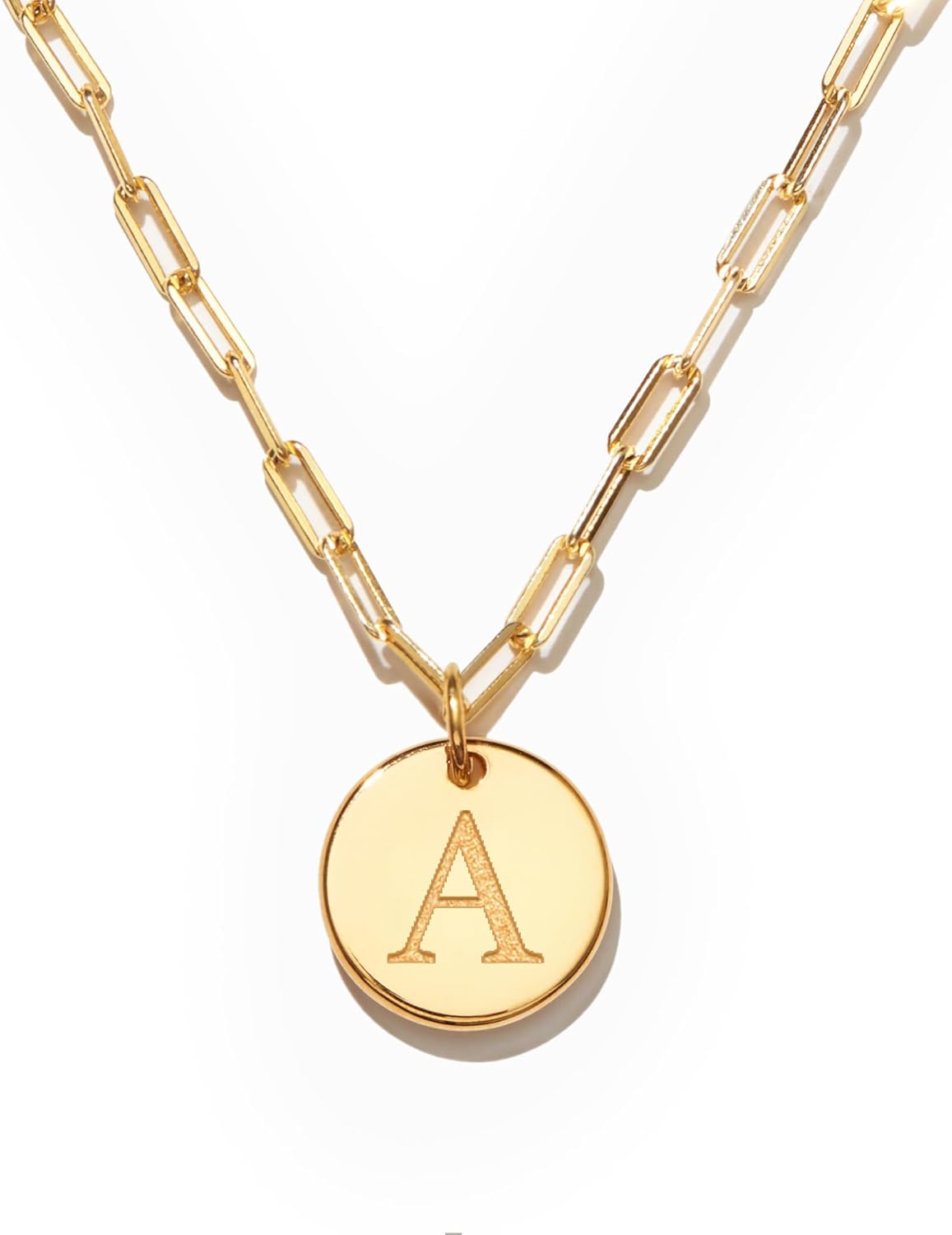 STORYJEWELLERY Initial Necklaces for Women, Letter Necklace, 18K Gold Plated Initial Pendant, Letter Jewelry, Gifts for Her