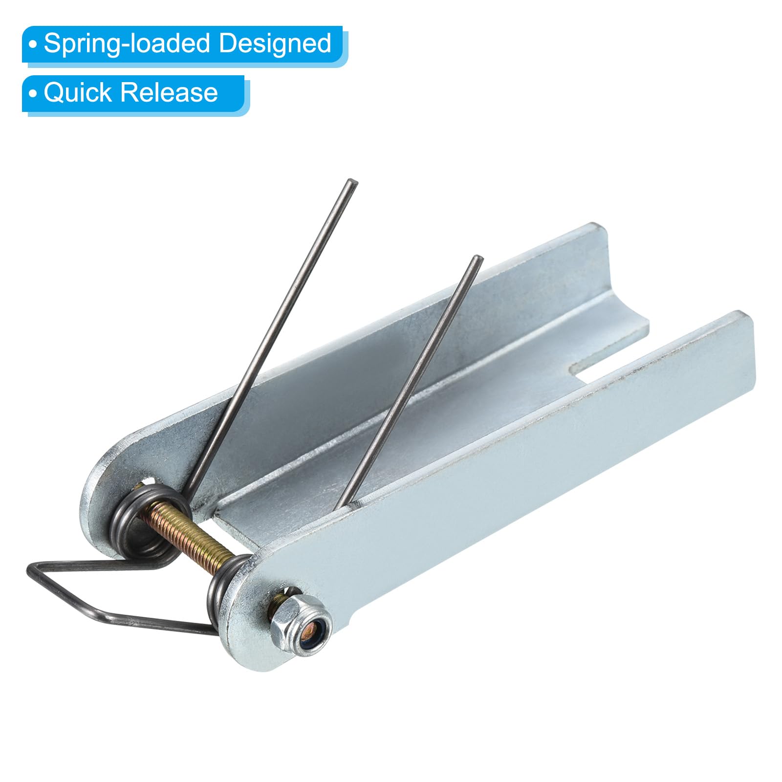 PATIKIL 84mm Gancho Seguridad Cierre Kit, 2 Paquete Metal Remolque Receptor Enganche Reemplazo para Horquilla Gancho Remolque, Plateado