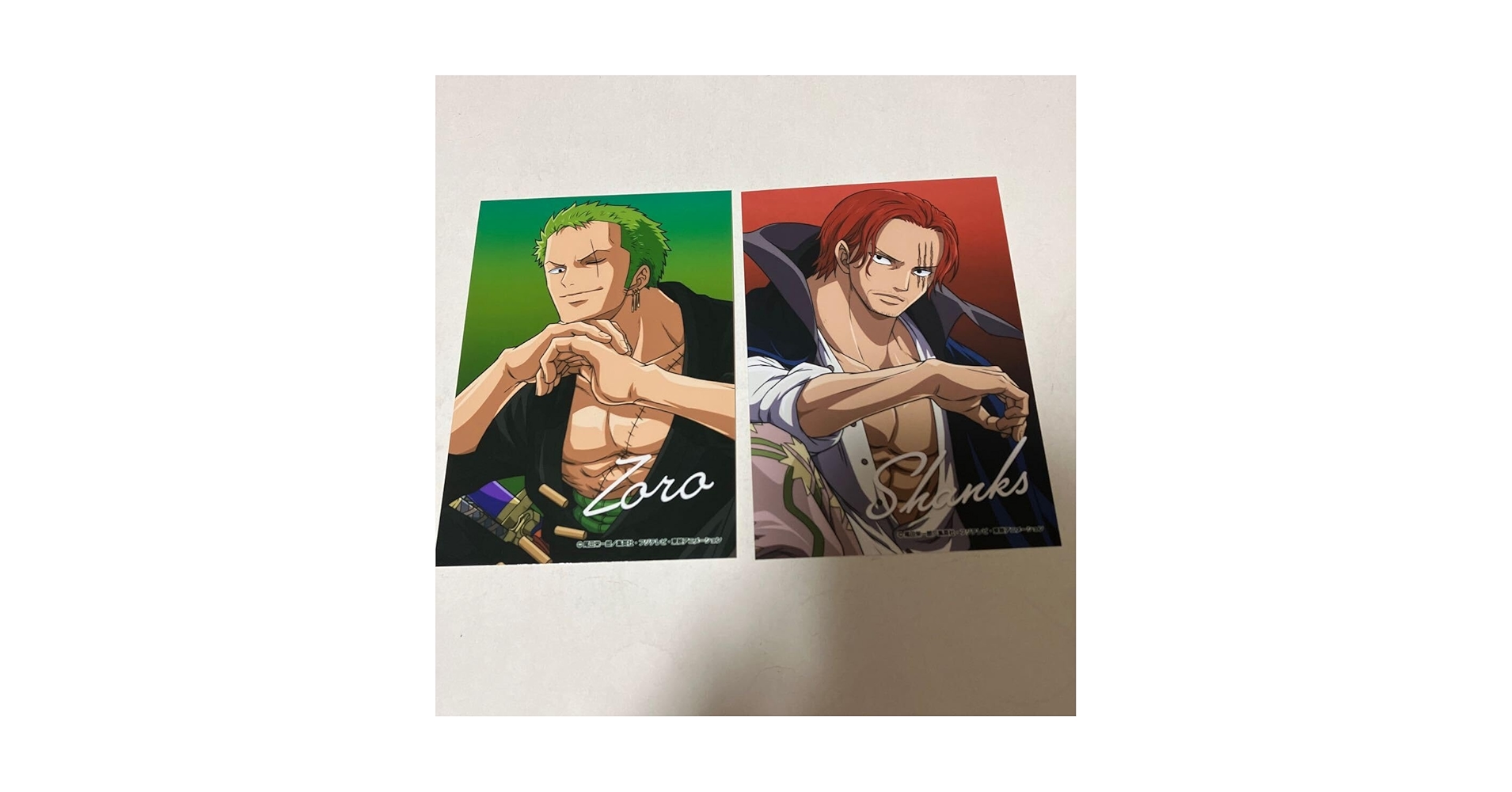 Amazon.co.jp: ONE PIECE ワンピース 生ブロマイド ゾロ シャンクス