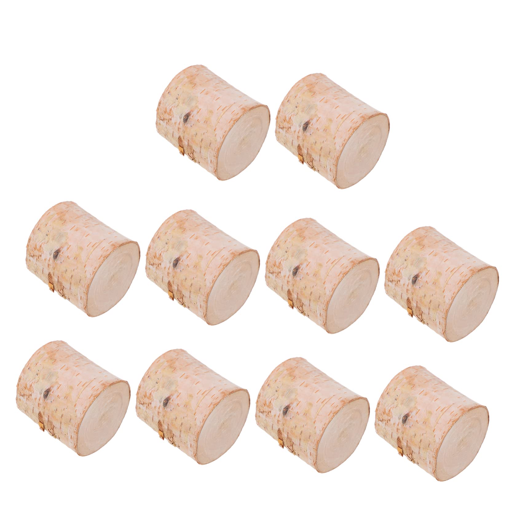 Holz Kerzenständer Deko 10 Stück Beige für Tischdeko | Birkholz, Kreative Form, Elegant und Stilvoll, für Feierlichkeiten und Schreibtischdekoration
