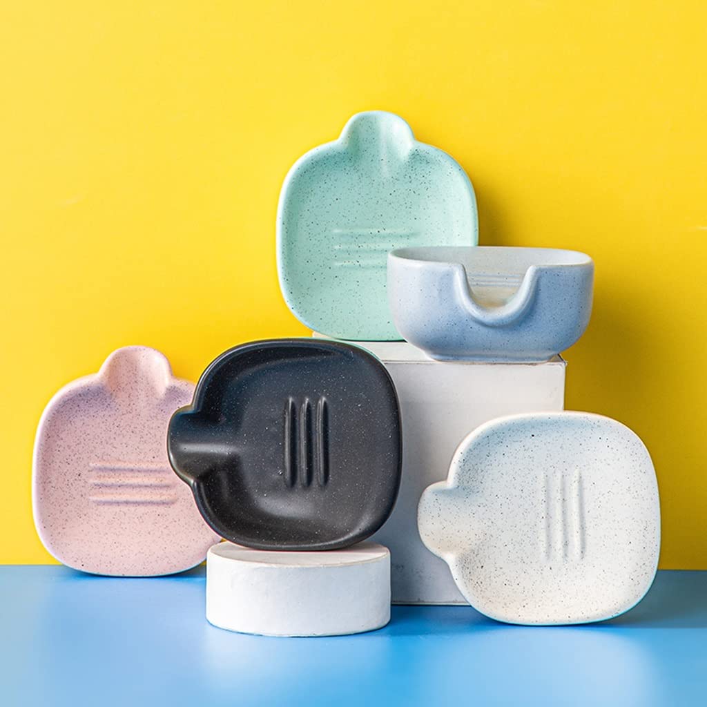 Jabonera Cerámica nórdica Drenaje con encimera jabonera con baño Interior Lavabo baño baño Inodoro Creativo Simple jabón Estante baños Suministros Caja de Jabón
