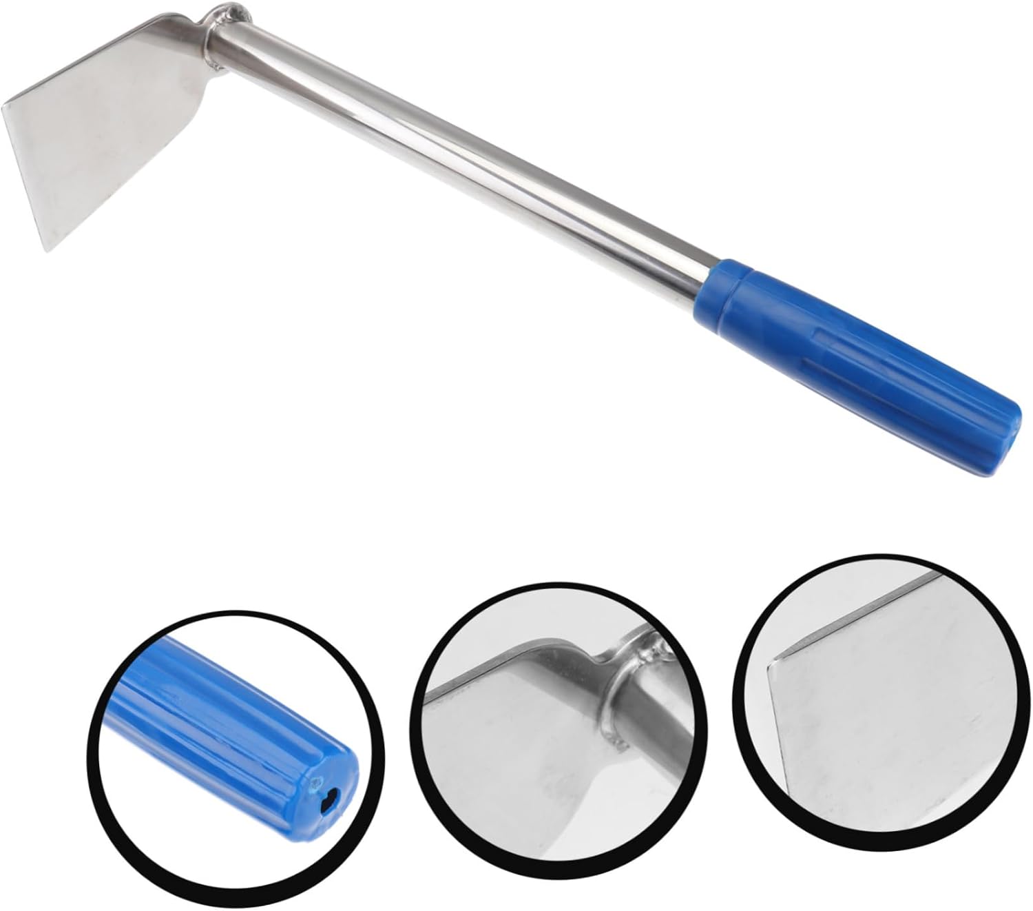 Sosoport 2pcs Gardening Hoe Lightweight Flower Hoe Strong Stainless Steel for Outdoor Farming