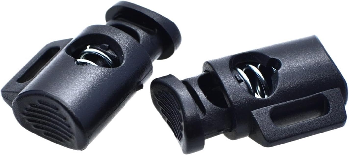 Cord Lock 100Pcs/Pack Cord Lock Cylinder Barrel Toggle Stopper Plastic Black 26.5mm*18mm*10mm