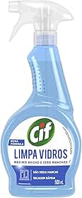 Cif Limpa-Vidro Líquido Ultra Rápido Frasco 500Ml Borrifador 500 Ml