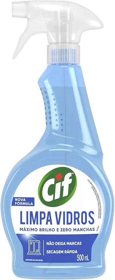 Cif Limpa-Vidro Líquido Ultra Rápido Frasco 500Ml Borrifador 500 Ml