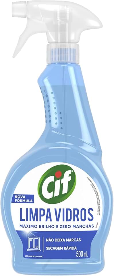 Cif Limpa-Vidro Líquido Ultra Rápido Frasco 500Ml Borrifador 500 Ml