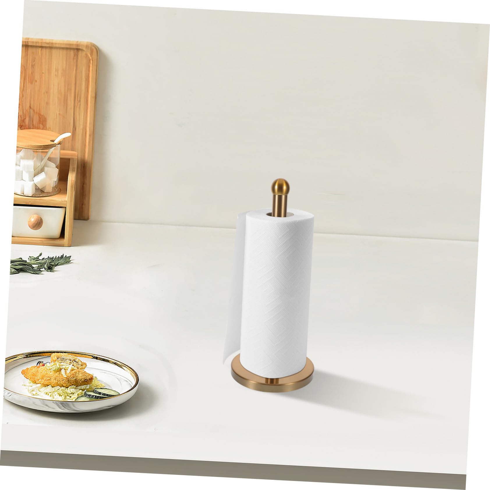 Portarotolo da Cucina Verticale in Acciaio Inox Oro