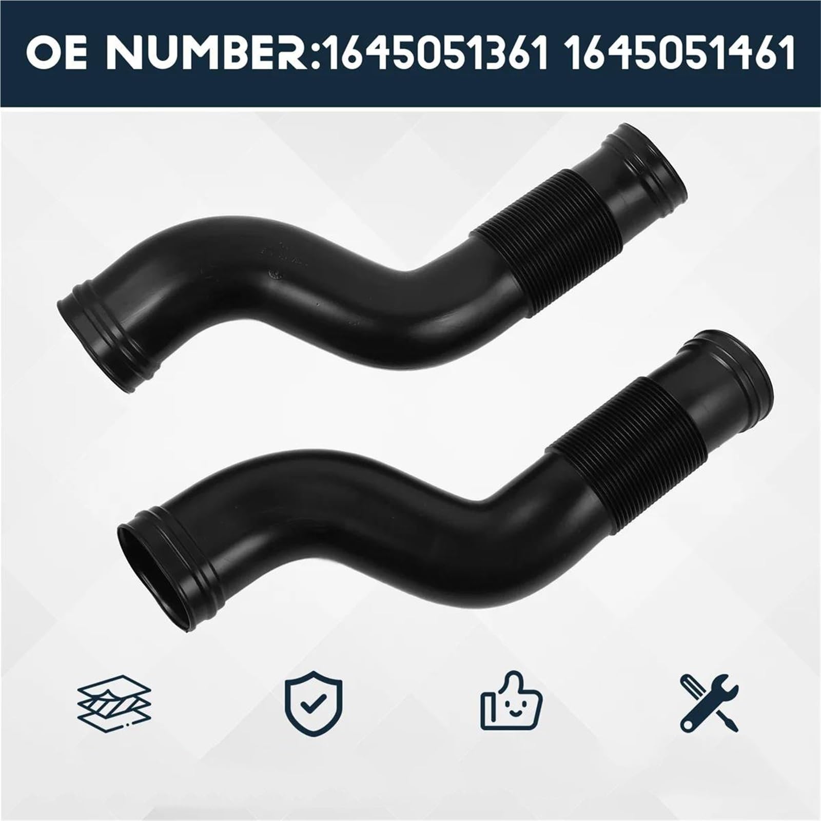 Tubo Aspirazione Aria Auto Auto Tubo Condotto Aspirazione Aria Sinistra E Destra per Mercedes per Benz W164 ML350 GL450 1645051361 1645051461 A1645051461 A1645051361 Tubo Aspirazione Auto
