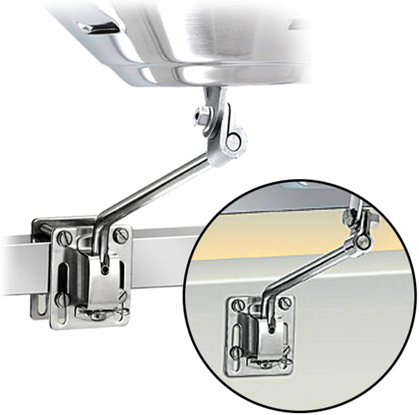 Magma A10-240 Marine Kettle Side/Bulkhead or Square/Flat Rail Mount | Stainless Steel Boat Grill Mount | Versatile Marine BBQ Bracket