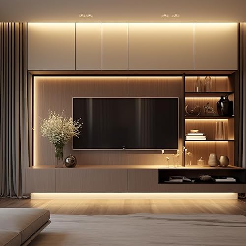 Miniatura 3 de Tiianmai Paquete de 10 canales de aluminio LED en forma de U de 3.3 pies con cubierta difusora blanca lechosa, clips de montaje y tapas finales,