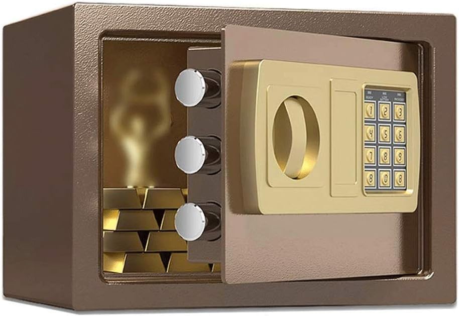 Fire Water Safe 25Cm Deposit Safes Electronicl Password Wall-Anchodesign Security Lock Box Solid Steel Construction for Home Office Cash Use s/