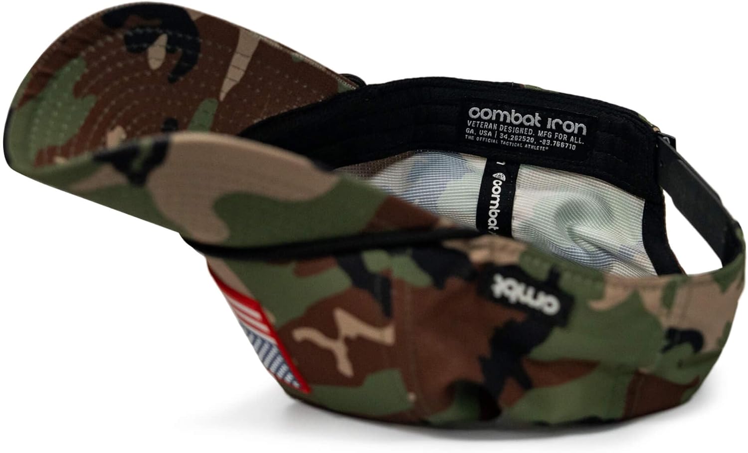 Combat Iron Men's Weekender USA Patch Waterproof Snapback | Adjustable Fit | Durable & Lightweight