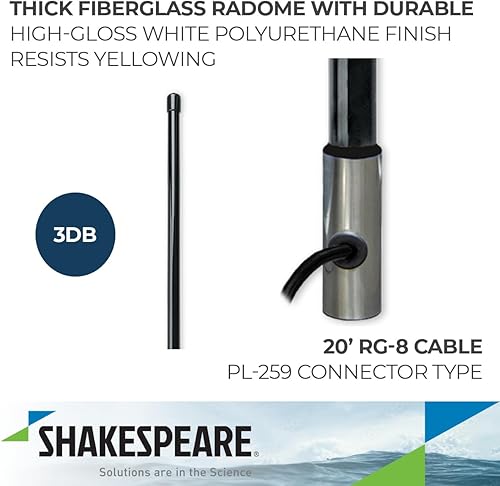 Miniatura 3 de Shakespeare Antena marina 5401-XT Galaxy Black de 4 pies