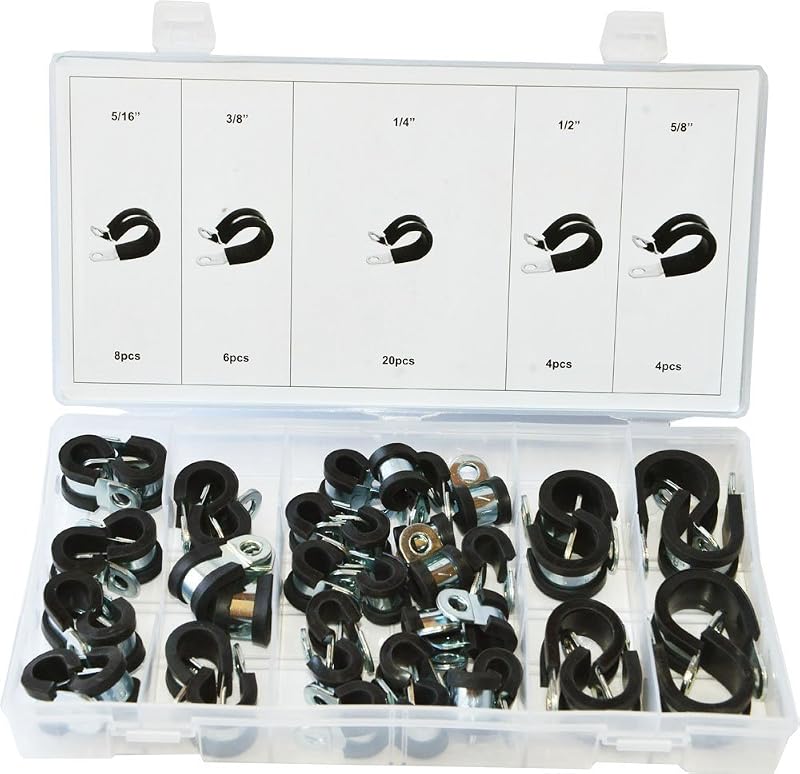 Kit de Abraçadeiras Adel com Isolamento de Borracha SWORDFISH 32290 – 42 unidades