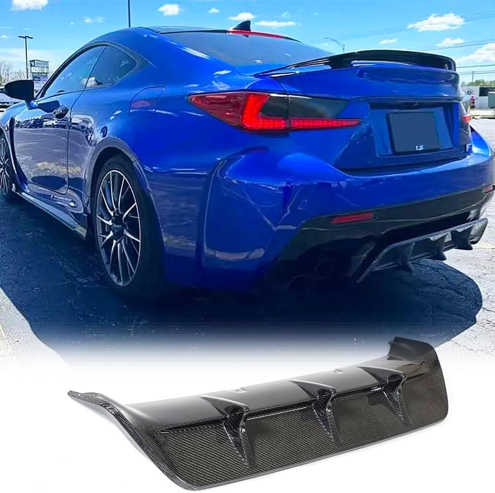 Carbon Fiber Rear Diffuser fits for Lexus RC F RCF Coupe 2-Door 2015-2018 Lower Bumper Lip Spoiler Body Kit Factory Outlet
