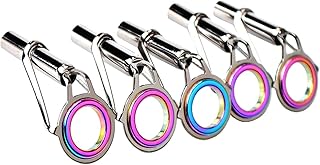 loom tree LOOM TREE® 5X Fishing Rod Tip Guide Ring Set Circle Pole Repair Kit 7 Size Multicolor-picture-20