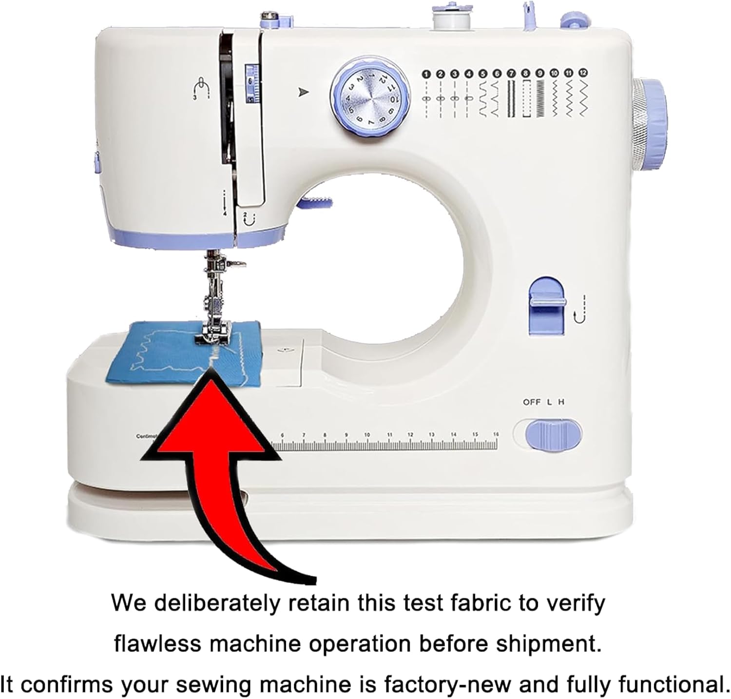 Sewing Machine with 12 Built-in, Stitches & 2 Speed(High-Low Speeds) Sewing Machine for Beginners with Accessory Kit,with Foot Pedal，LEDLight - Image 4