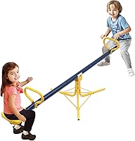 Fayesioal 360° Rotating Teeter Totter Seesaw for Kids Ages 4-12 - Durable Outdoor Playground Equipment