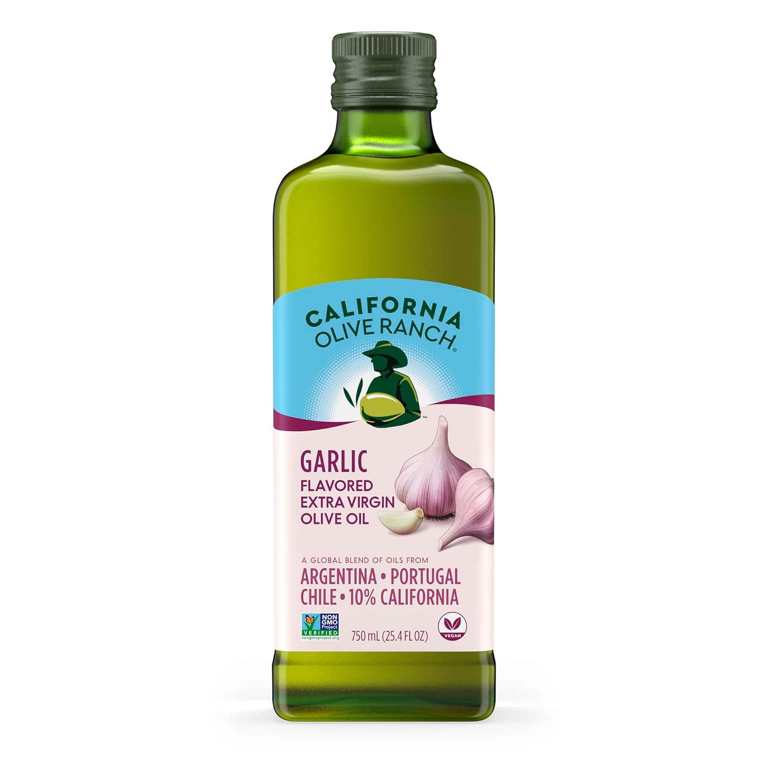 California Olive Ranch, Garlic Flavored Extra Virgin Olive Oil, 750mL (Pack of 6)