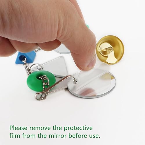 Miniatura 4 de Hypeety Espejo de pájaro para mascotas con campana, juguete interactivo para loro, guacamayo africano, periquitos, cacatúas, cacatúas, conure,