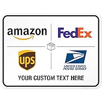 Vista 87 de Letrero de entrega del paquete, instrucciones de entrega (idioma español no garantizado), 10 x 7 pulgadas, aluminio 040 sin óxido, resistente a