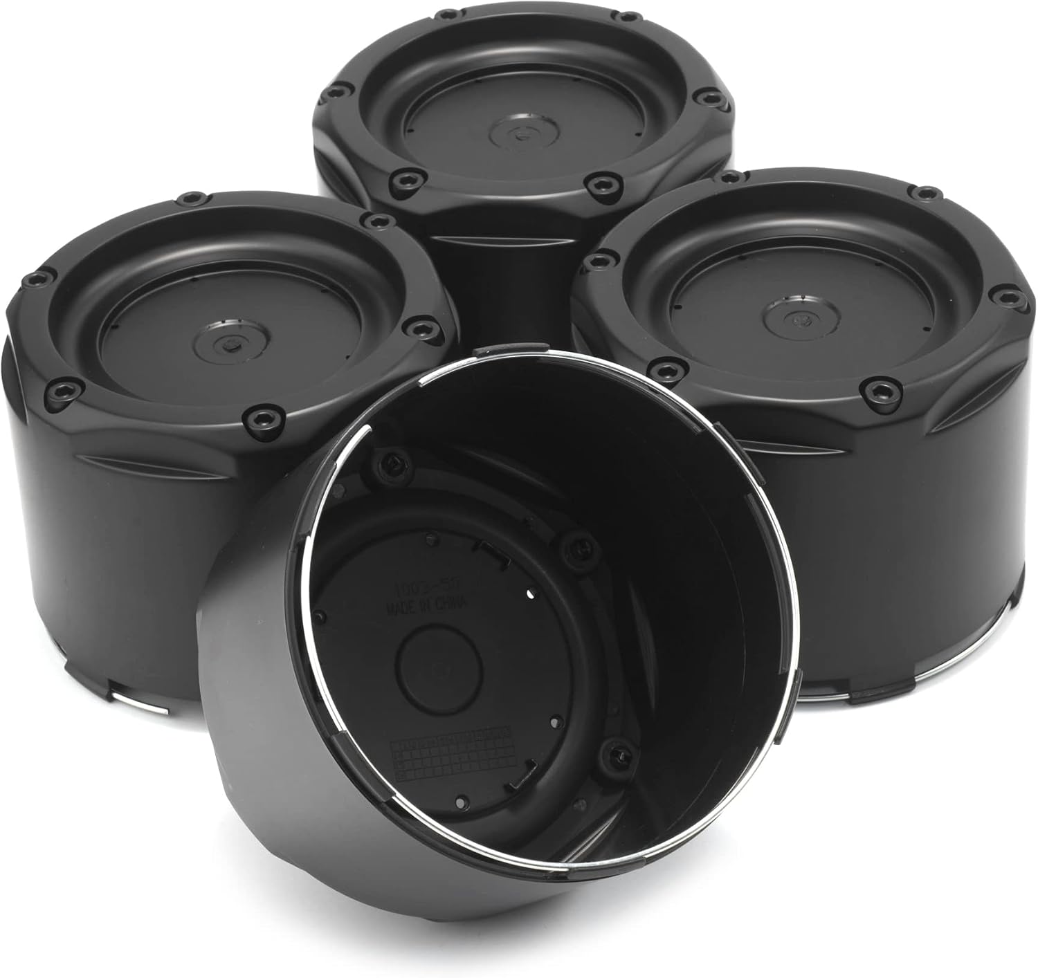 RTRHINOTUNING 4PCS 5in Fuel Wheel Center Caps OD: 5"(128.5 mm) ID: 4.98"(126.5 mm) Matte Black Wheel Center Cap for Wheel Rim