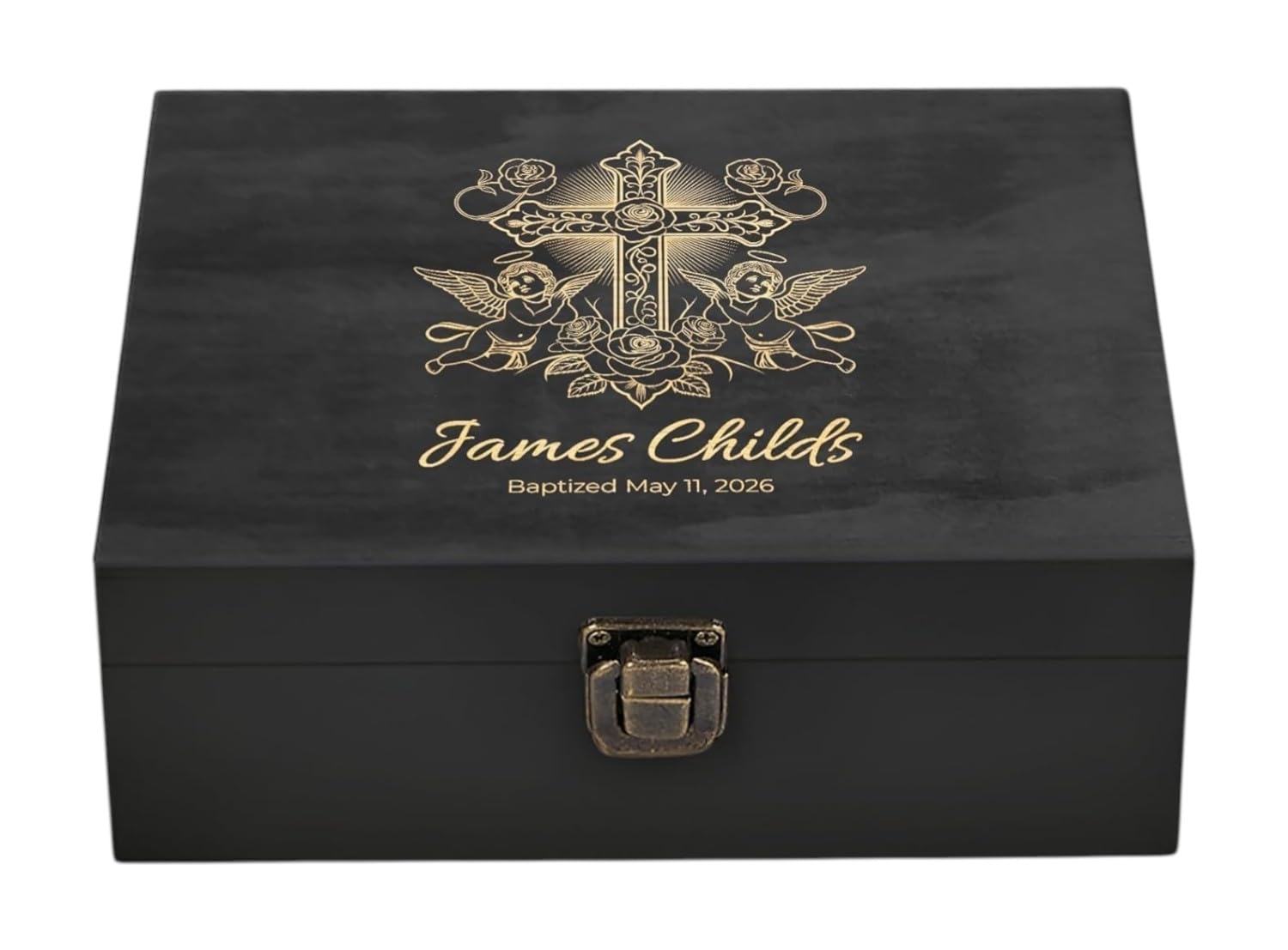 Personalized Baptism Keepsake Box, Christening &amp; First Communion Gift