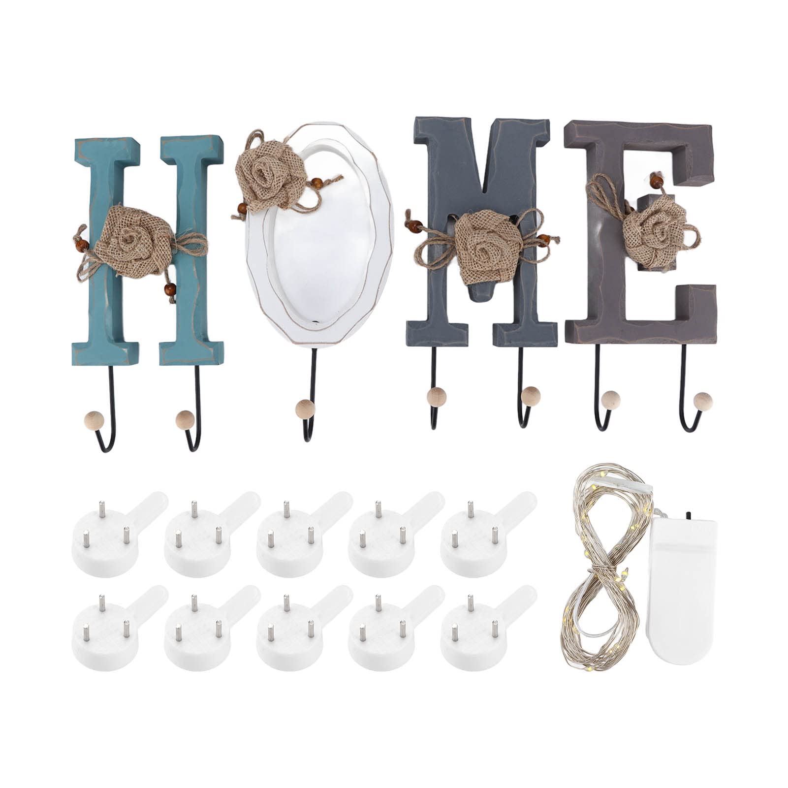 Cintres de lettres en bois idée cadeau pendaison de crémaillère avec maison lumineuse