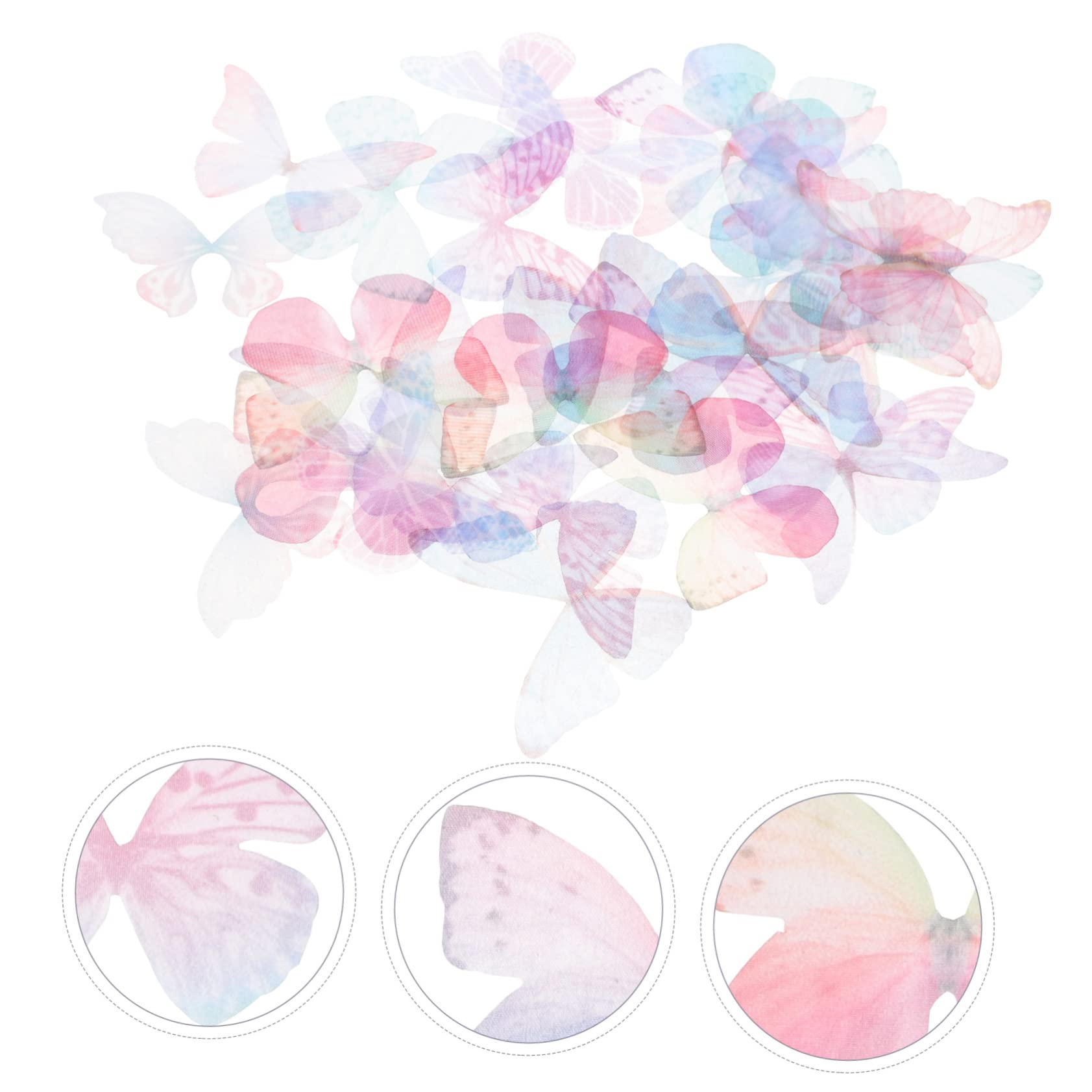 NUOBESTY 400stücke Organza Schmetterlinge Dekorative Applikationen Für Hochzeiten Bastelarbeiten Kleideraccessoires Farben Zufällig Für Kreative Projekte