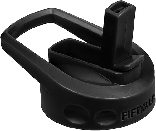 Miniatura 3 de FIFTY-FIFTY 40 onzas, botella de agua deportiva con aislamiento al vacío de doble pared, acero inoxidable, tapa de popote con boca ancha, naranja