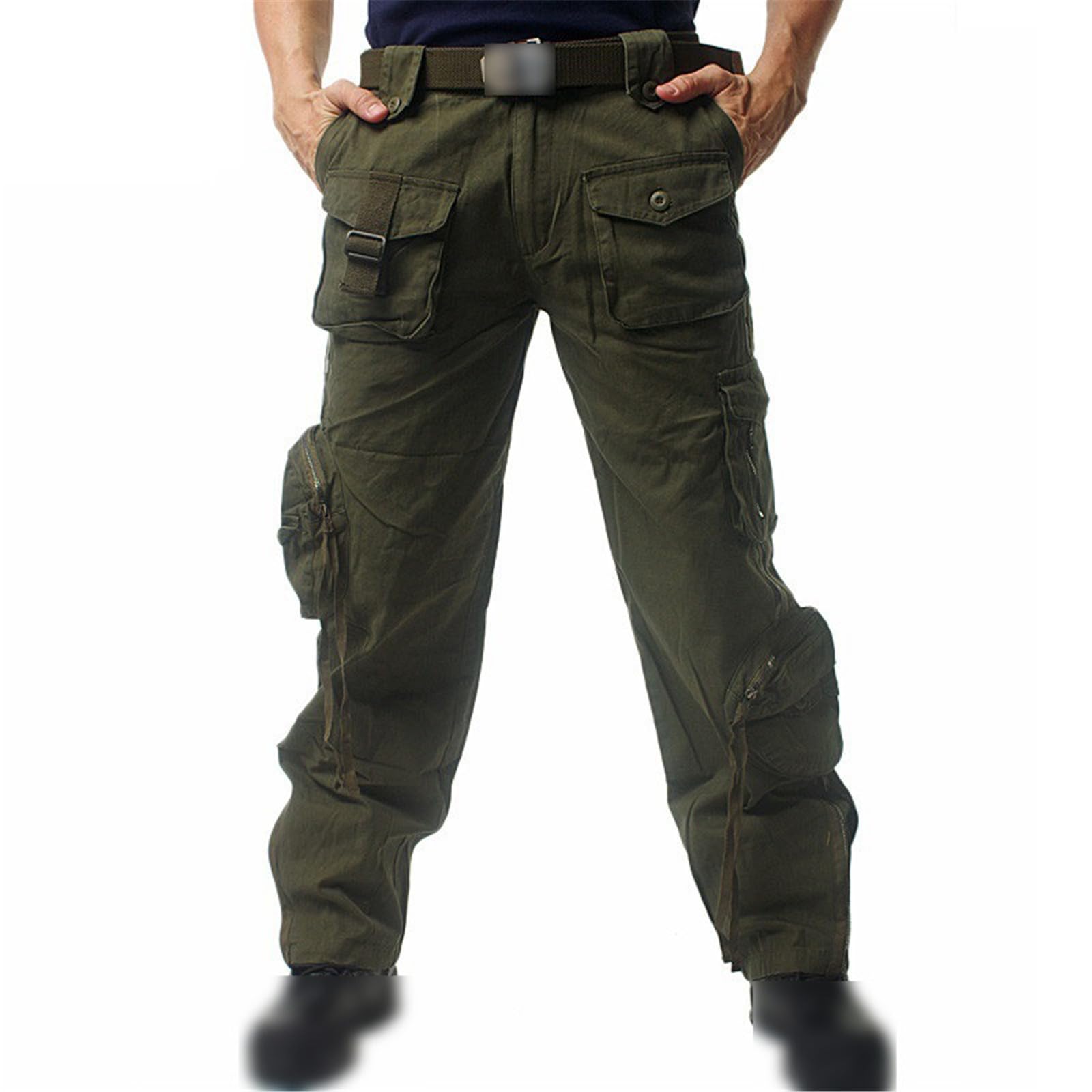 Pantaloni cargo per gli uomini Multi Pocket Pantaloni da uomo Casual Combat Work Pants Abbigliamento Camo1 Maschio