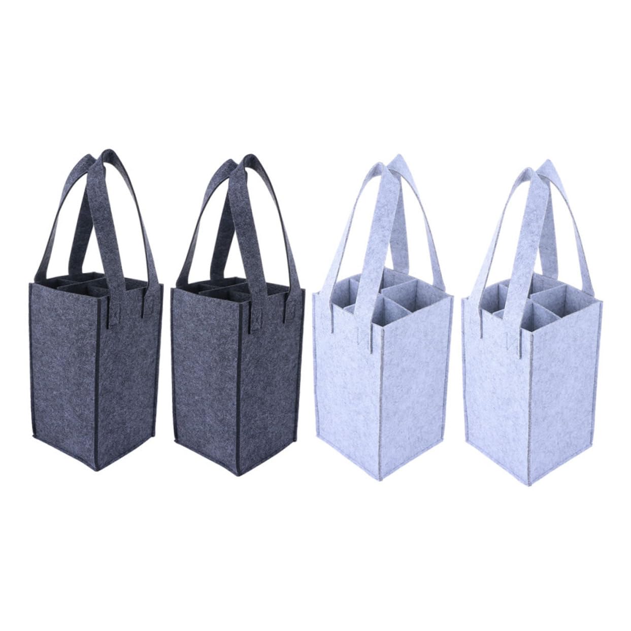 LIFKOME 4 Pièces Pochette de Transport en Feutre pour Bouteilles de Vin
