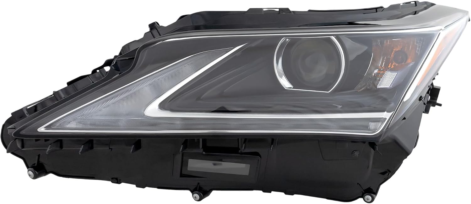 Compatible with 16-19 RX350 RX450h without Adaptive Headlight LED Headlamp with Bulb Single Beam Left Driver Side