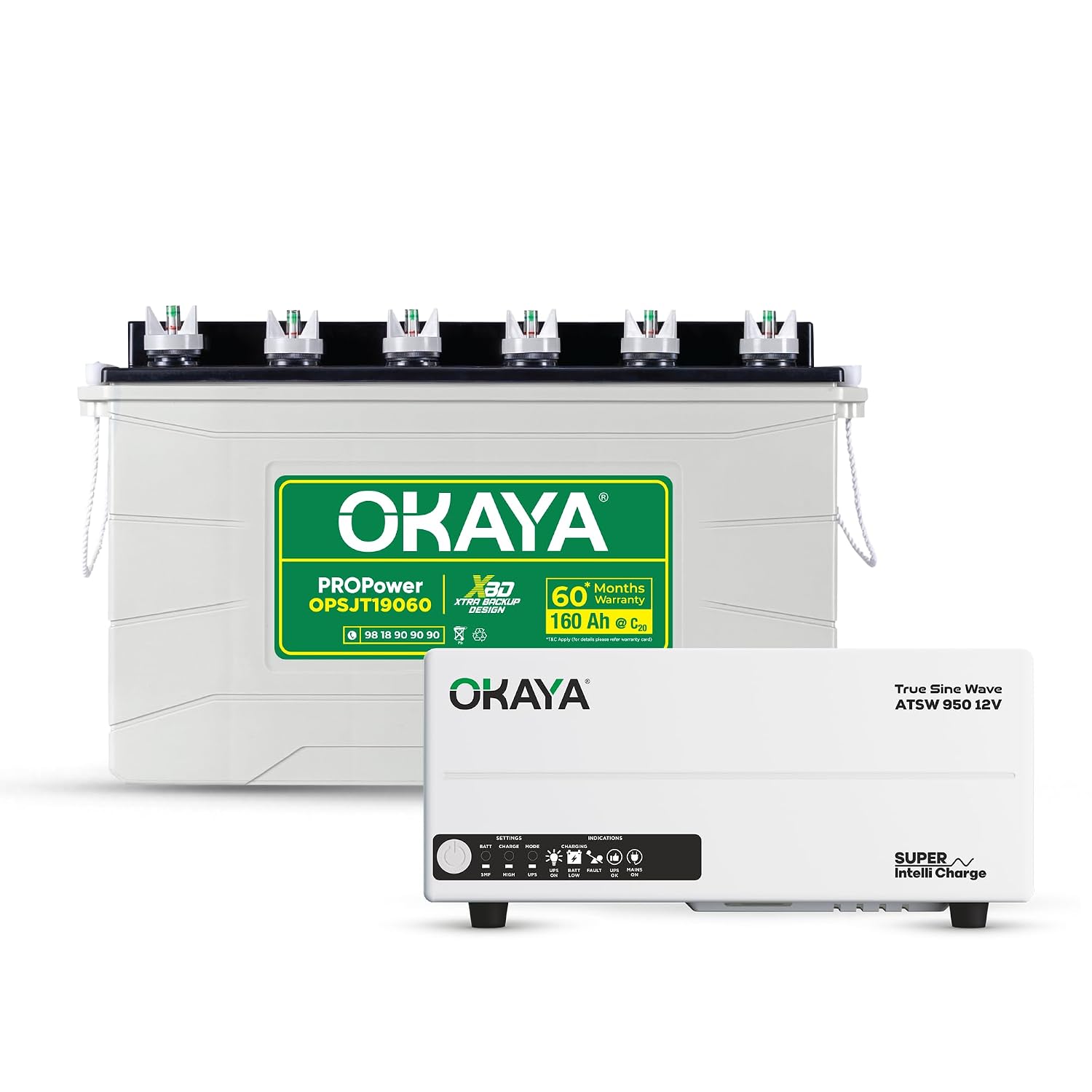Okaya Inverter with Battery Combo for Home, Office & Shops | ATSW950 12V Pure Sine Wave Inverter 700VA with 36 Months Warr... - Review, Price and Buying Guide