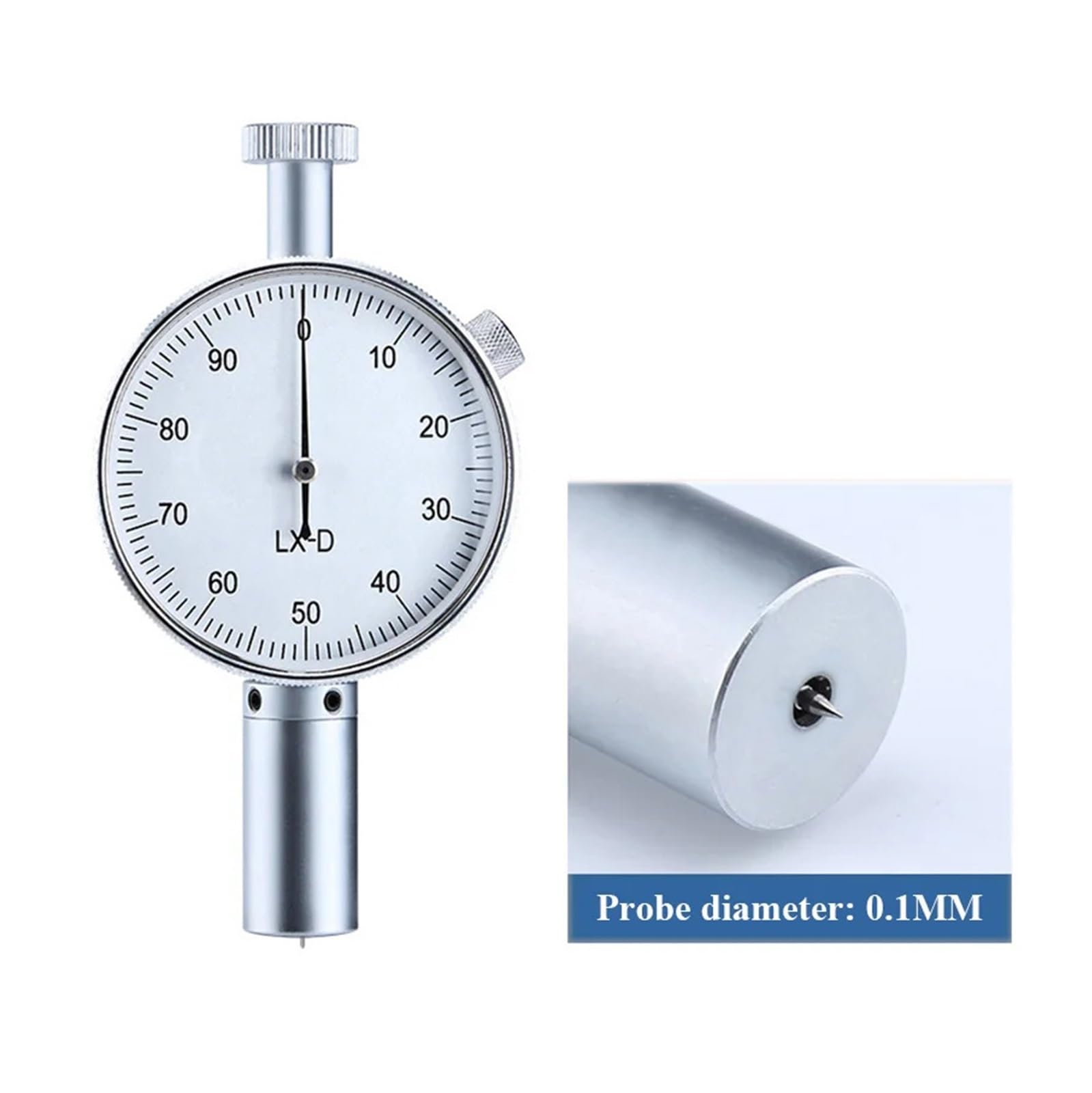 Duromètre 0-100HC LCD Shore, Testeur De Dureté À Cadran, Pénétromètre A/C/D, Scléromètre For Plastique, Cuir, Caoutchouc, Multi-résine Facile à Installer(0.1MM LX-D)