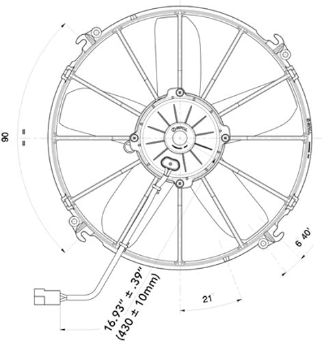 Miniatura 2 de Spal 30102025 Ventilador de alto rendimiento/empujador de 12.0 pulgadas