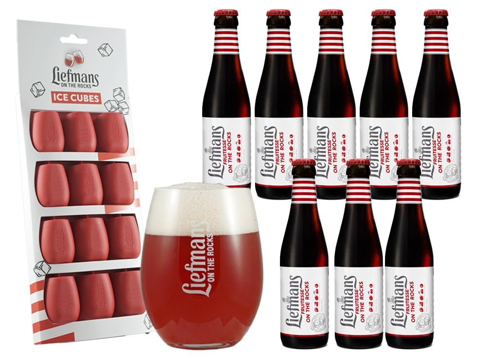 Liefmans Fruitesse On The Rocks - 8 Fruchtbiere + Glas und Eiswürfelform