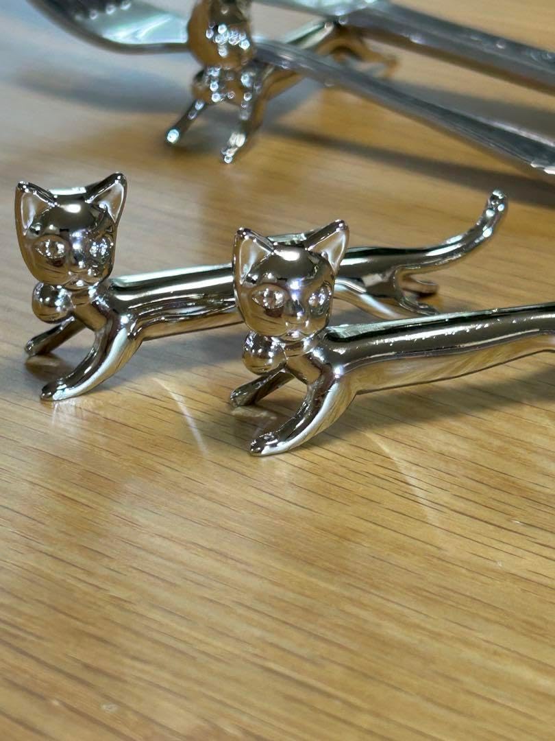 彫刻家 山崎猛 旬の好物 箸置き5個セット・在銘・金属工芸作品・会席