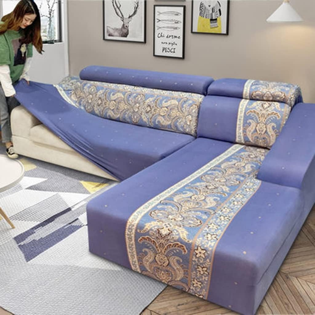 Sofa Slipcover L Shape Sectional Sofa Covers for Living Room Couch Covers Corner Sofa Protector for Pets 1 2 3 4 Seater Sofa Slipcovers L-Type Stretch Sofa Cover (Color : O, Size : 190-230cm)